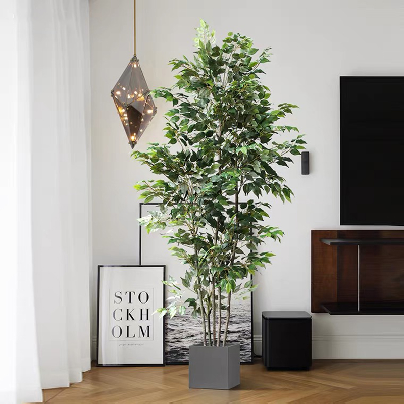 Ficus Lyrata Tree - 70 Zoll künstlicher Ficus-Baum, künstliche Bodenpflanze,